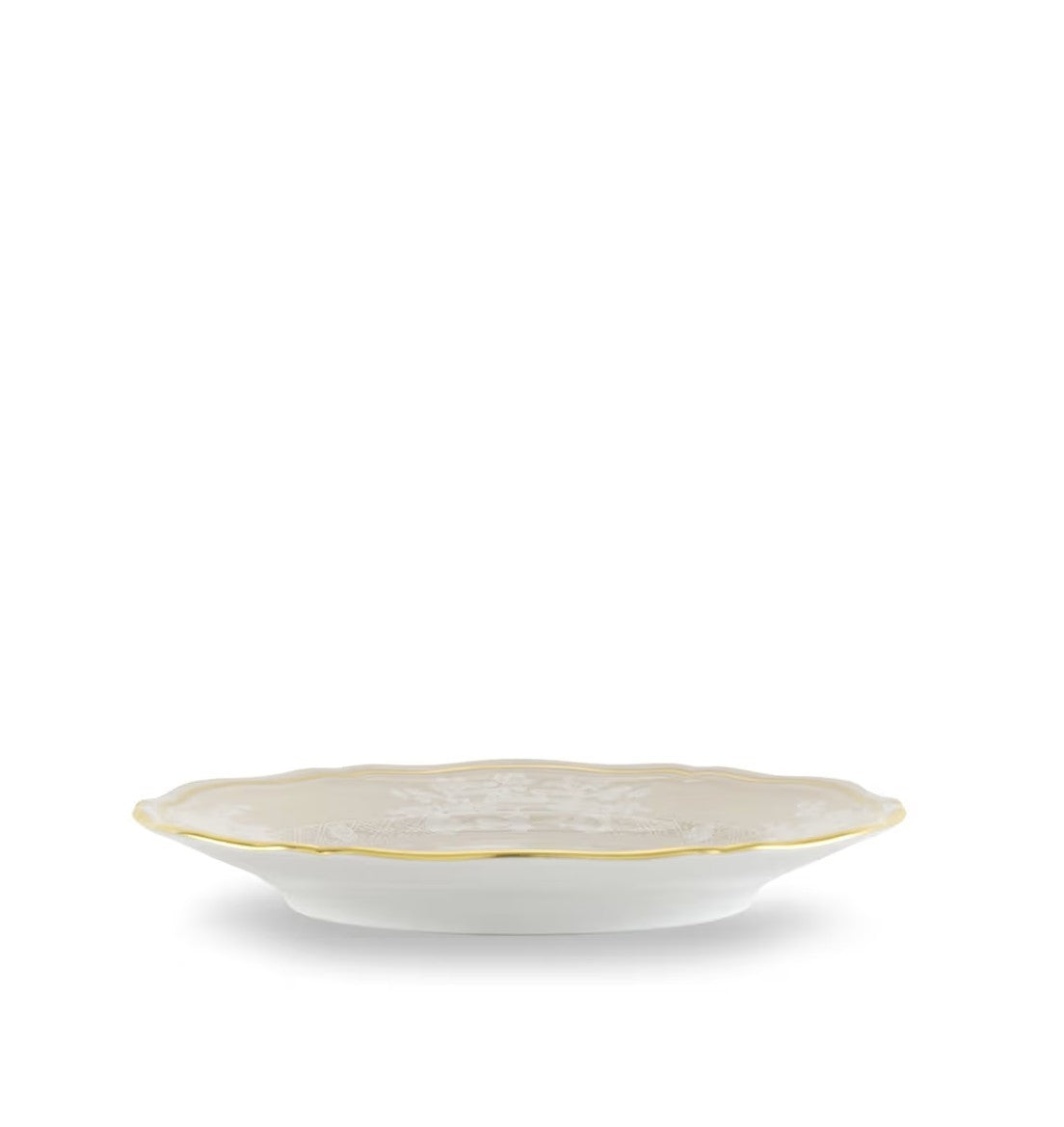 SOTTOPIATTO E PIATTINO PANE GINORI LINEA ORIENTE ITALIANO MERINGA BEIGE