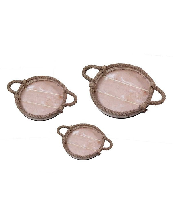 VASSOIO LEGNO E CORDA
