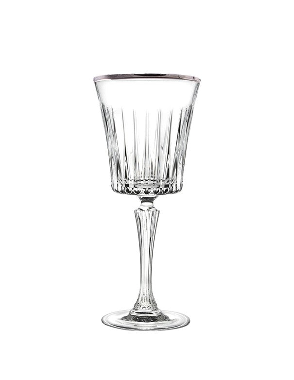 BICCHIERE LINEA TIMELESS FILO ARGENTO