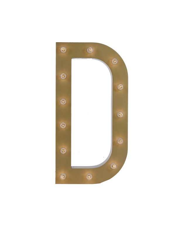 LETTERA D CON LAMPADINE