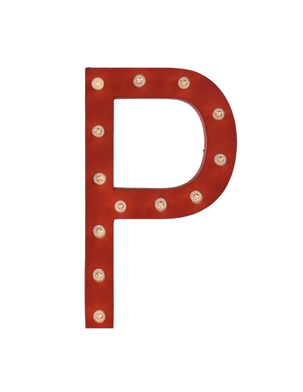 LETTERA P CON LAMPADINE