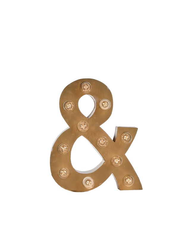 LETTERA & CON LAMPADINE