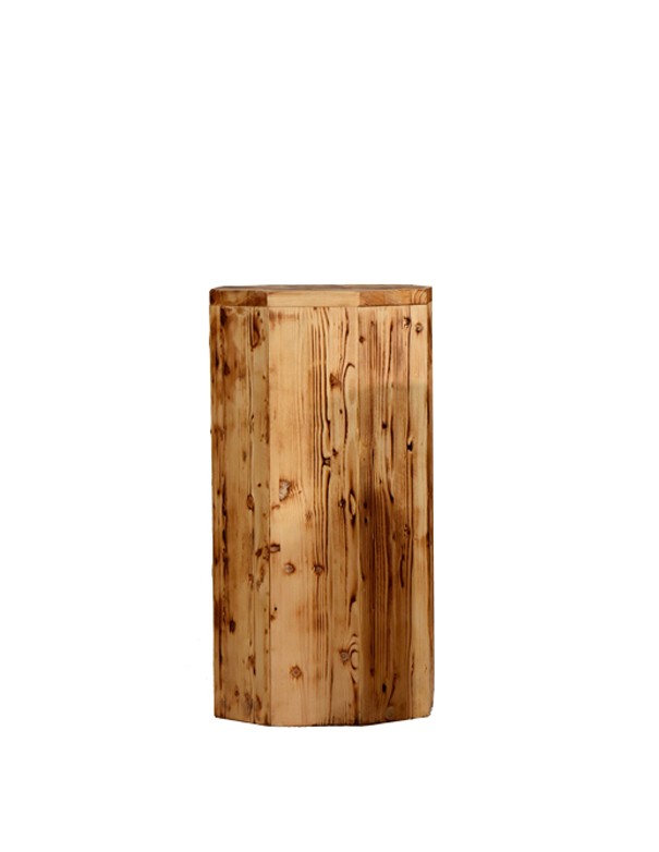 COLONNINA OTTAGONALE LEGNO BRUCIATO