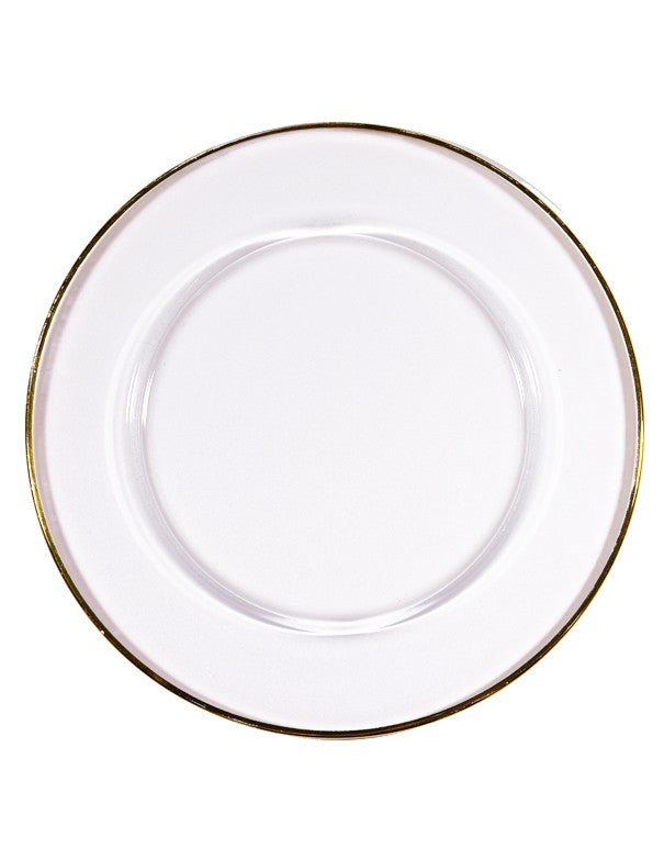 SOTTOPIATTO E PIATTINO PANE CRISTAL FILO ORO