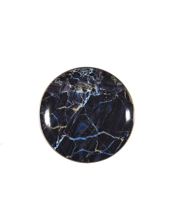 SOTTOPIATTO E PIATTINO PANE BLACK MARBLE