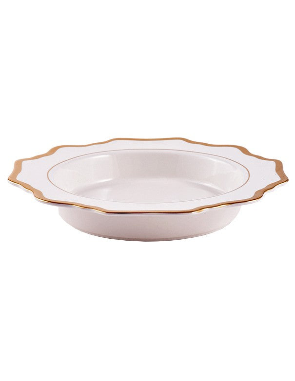 PIATTI LINEA FLOREAL BIANCO