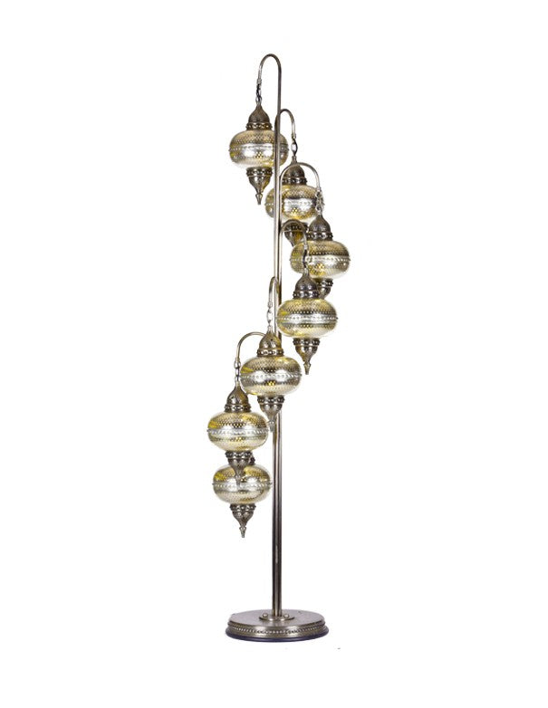 LAMPADA TURCA CON PIEDISTALLO SENZA CAPPELLO A 7 LUCI
