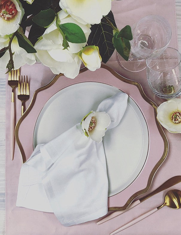 SOTTOPIATTO E PIATTINO PANE LINEA FLOREAL ROSA