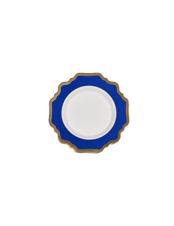 SOTTOPIATTO E PIATTINO PANE LINEA FLOREAL BLU