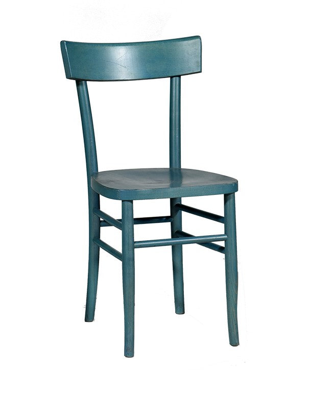 SEDIA LEGNO VERDE PETROLIO