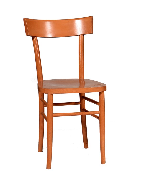 SEDIA LEGNO ARANCIONE