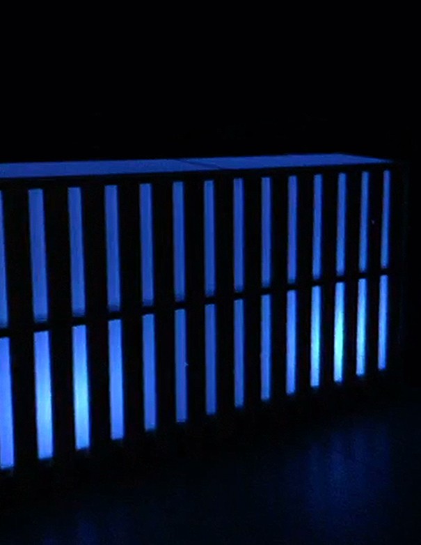 BANCONE BAR LUMINOSO LINEARE WOOD
