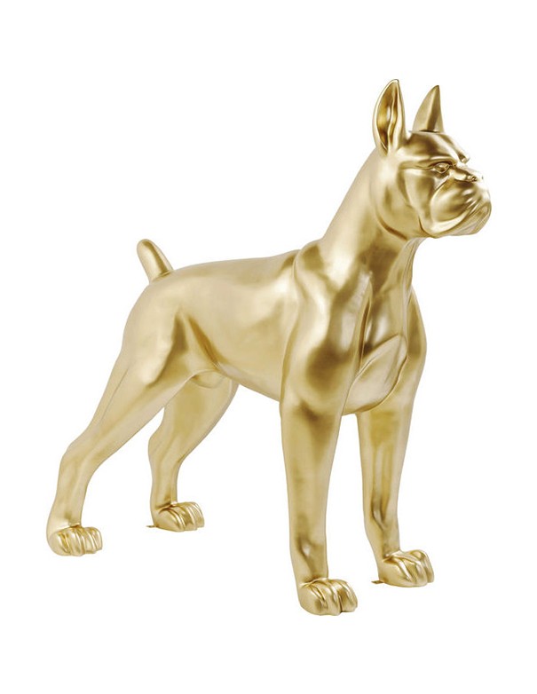 FIGURA DECORATIVA CANE ORO