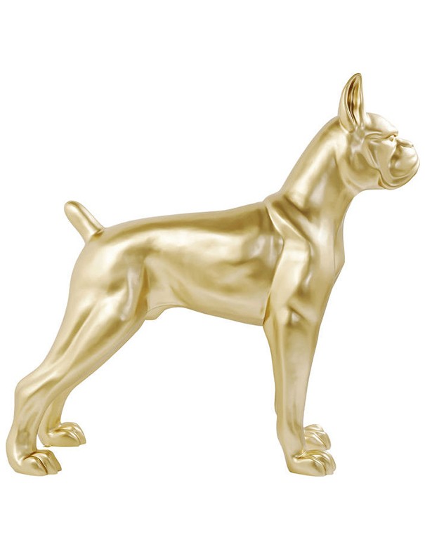 FIGURA DECORATIVA CANE ORO