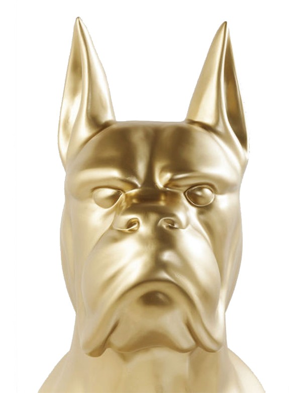 FIGURA DECORATIVA CANE ORO