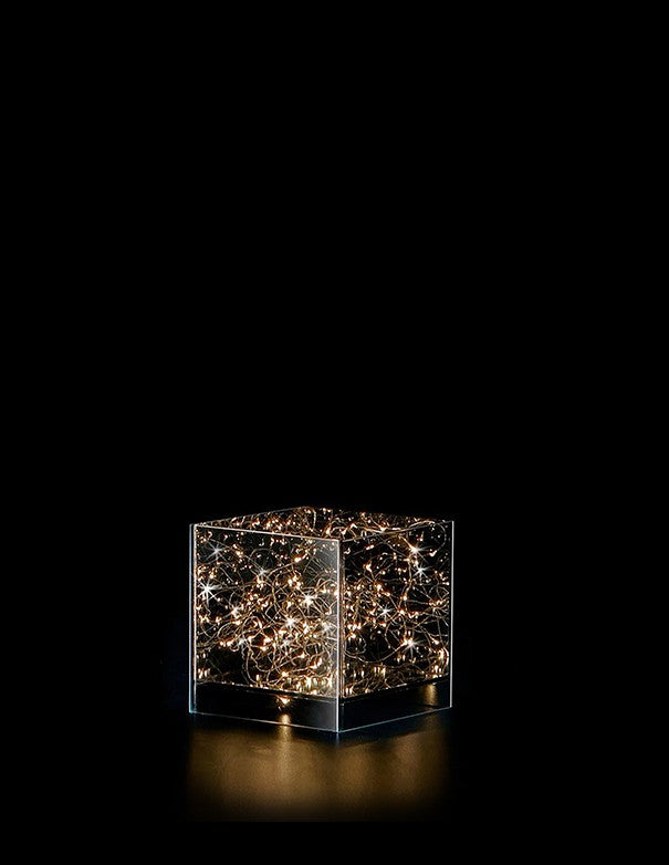 CUBO LUCCIOLE IN VETRO