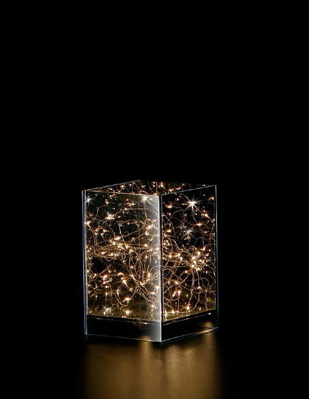 CUBO LUCCIOLE IN VETRO
