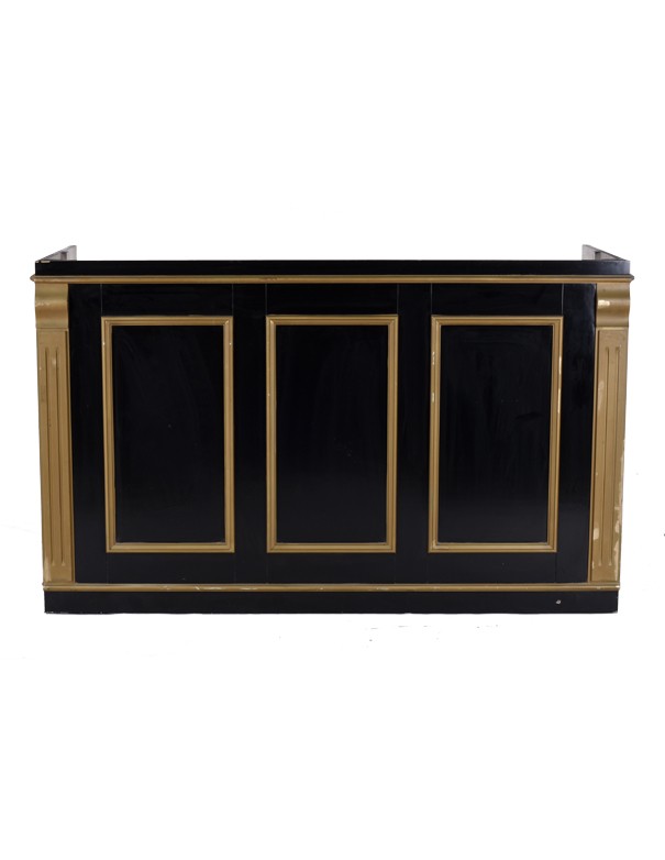 BANCONE BAR NERO CON CORNICI ORO