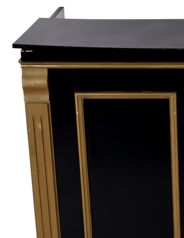 BANCONE BAR NERO CON CORNICI ORO