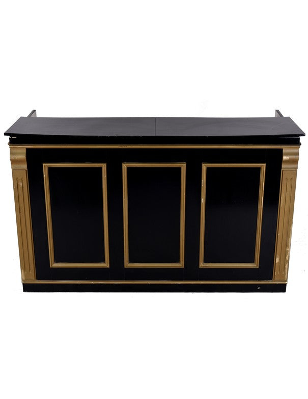 BANCONE BAR NERO CON CORNICI ORO