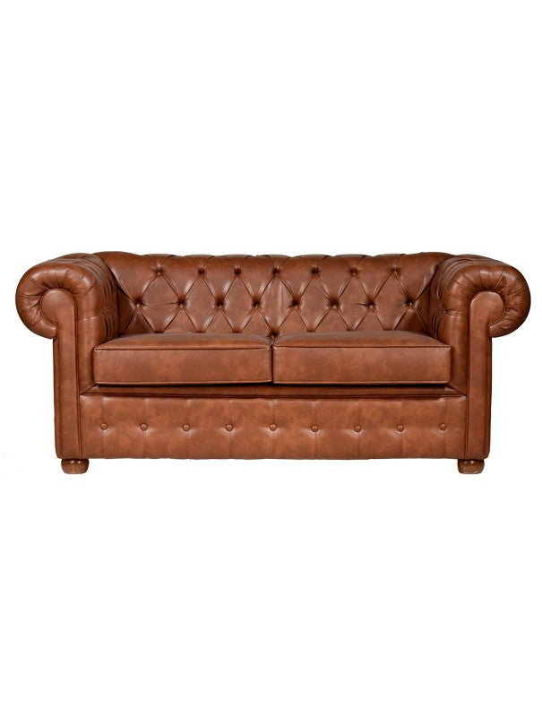 POUF PELLE TONDO MARRONE