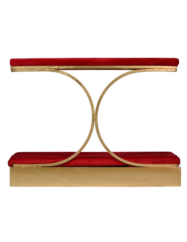 INGINOCCHIATOIO ORO CUSCINO BORDEAUX
