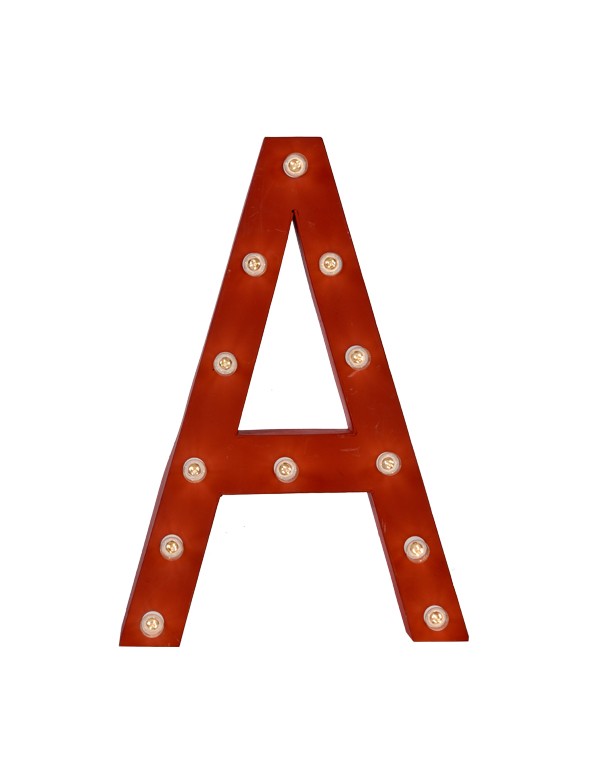 LETTERA A CON LAMPADINE
