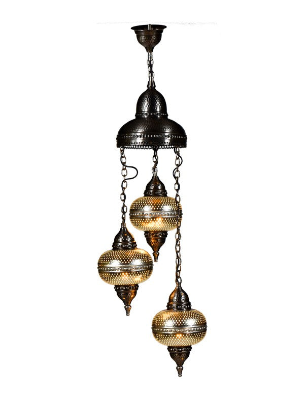 LAMPADARIO TURCO A 3 LUCI