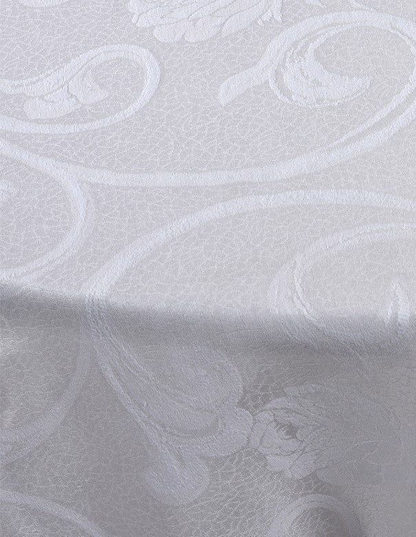 TOVAGLIA TONDA COTONE PANNA MOSAICO DAMASCATA