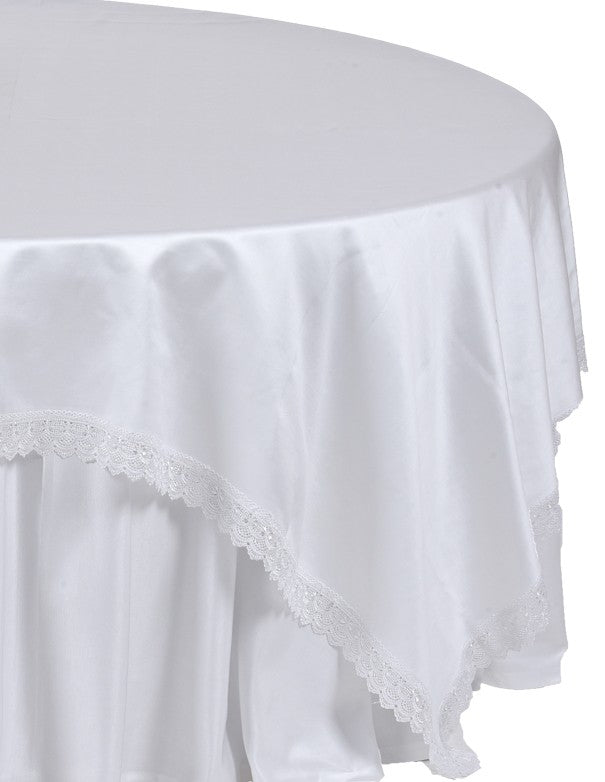 COPRIMACCHIA RASO IMPERO BIANCO CON MACRAME'