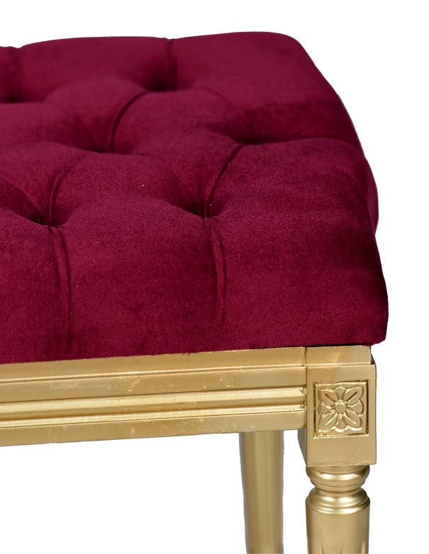CUSCINO VELLUTO BORDEAUX PANCA LUIGI XVI