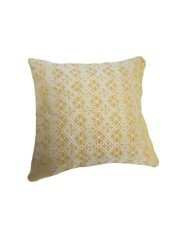 CUSCINO IN COTONE ORO DAMASCATO