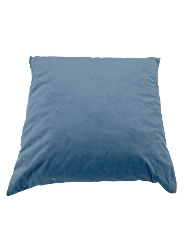 CUSCINO VELLUTO CELESTE POLVERE
