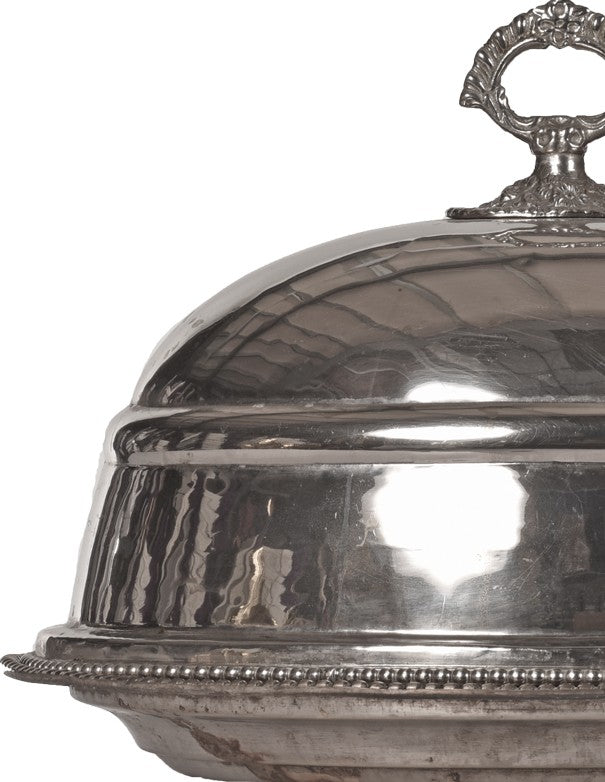 VASSOIO OVALE ARGENTO CON CLOCHE