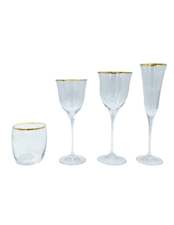 BICCHIERE LINEA SABINA FILO ORO