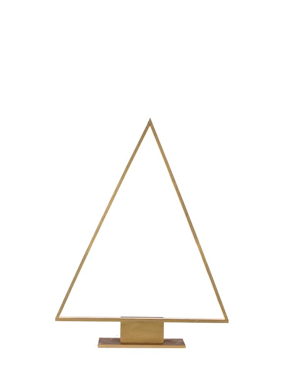 ALBERO DI NATALE LEGNO ORO CON LED
