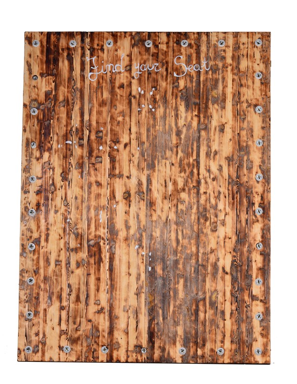 TABLEAU IN LEGNO CON LAMPADINE