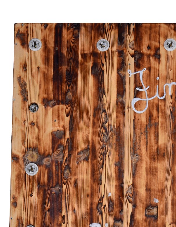 TABLEAU IN LEGNO CON LAMPADINE