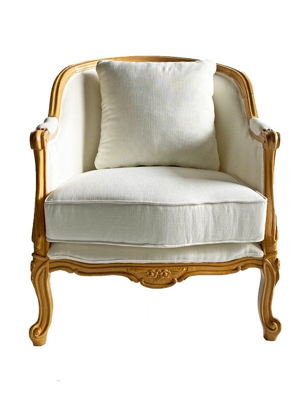 POLTRONA IN LEGNO CLASSIC PANNA