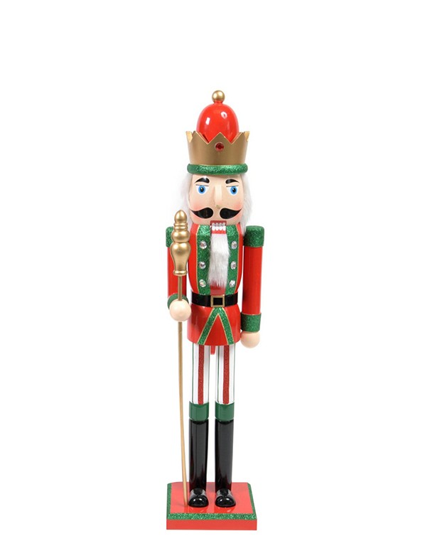 SOLDATO SCHIACCIANOCI ROSSO VERDE CON CORONA