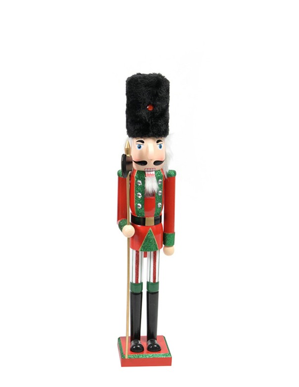 SOLDATO SCHIACCIANOCI ROSSO VERDE CON CAPPELLO
