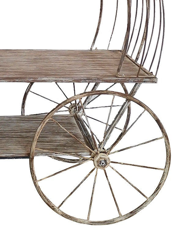 CARRETTINO CARROZZA EFFETTO SBIANCATO