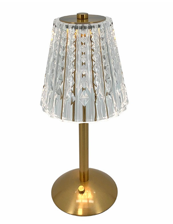 LAMPADA DA TAVOLO ORO CON LUCE AL LED