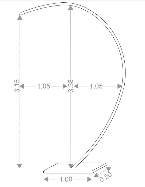BRACCIO AD ARCO ORO PER LAMPADARIO