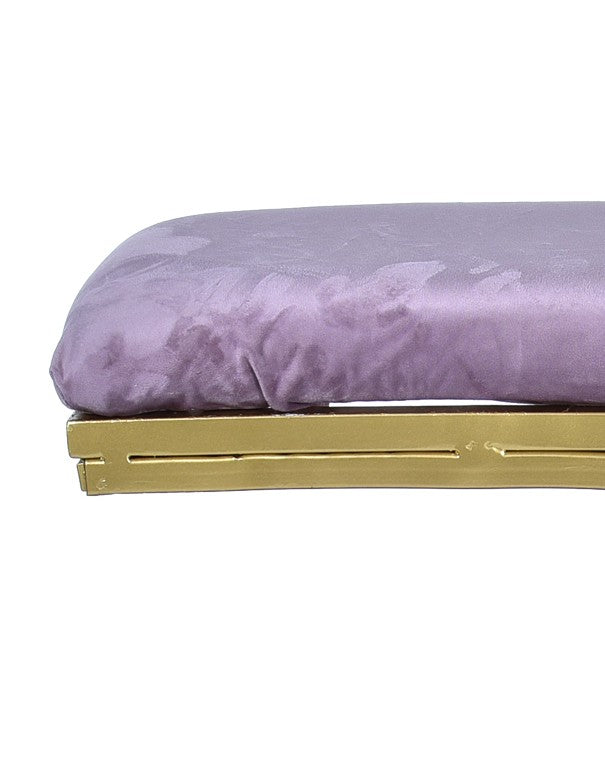 INGINOCCHIATOIO ORO CON CUSCINO IN VELLUTO ROSA
