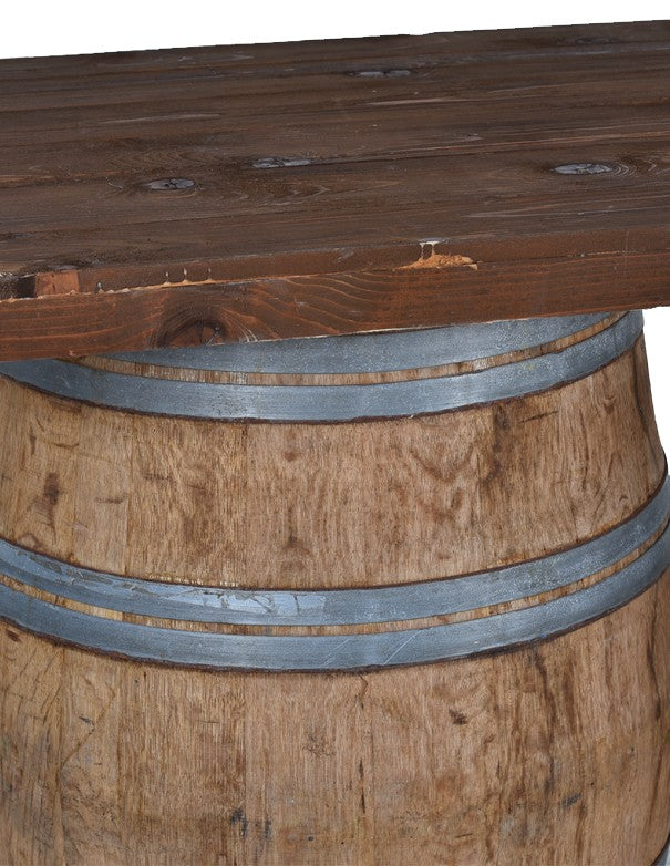 TAVOLO RUSTICO RETTANGOLARE CON BOTTI