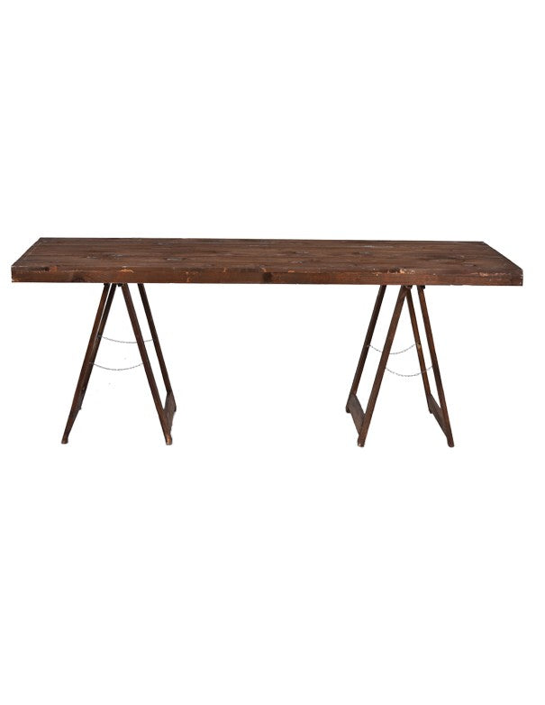 TAVOLO RUSTICO CON PIEDI PIEGHEVOLI