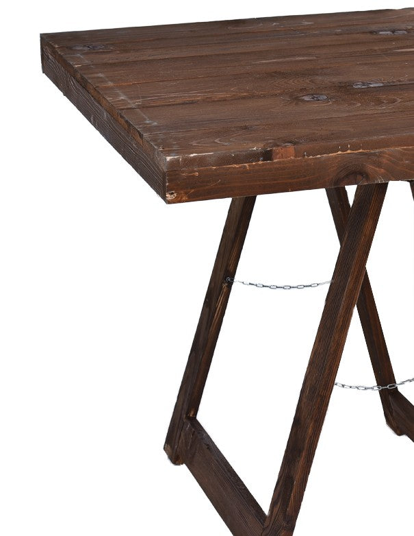 TAVOLO RUSTICO CON PIEDI PIEGHEVOLI