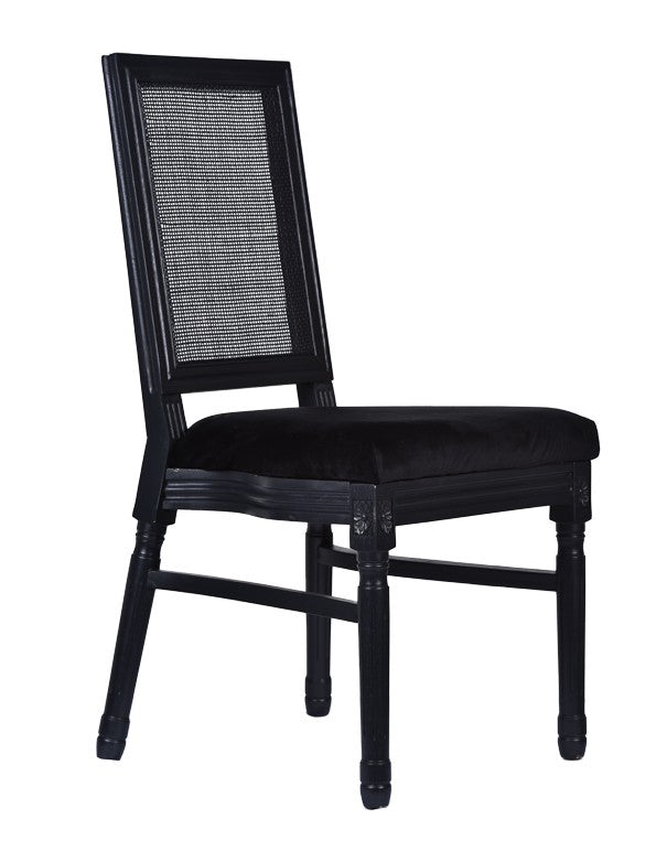 CUSCINO IN VELLUTO NERO PER SEDIA CLASSIC NERA