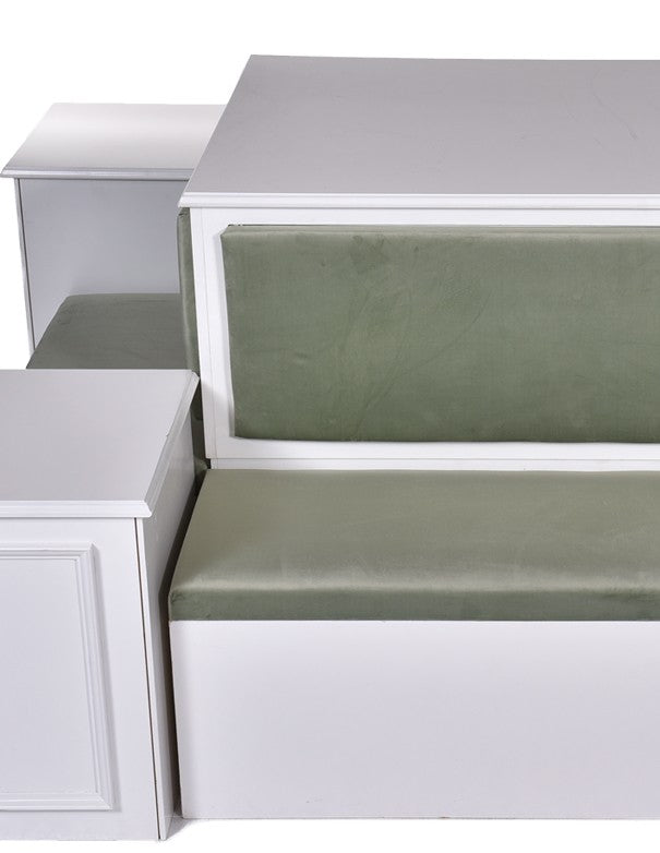 DIVANO ISOLA CON COPERTURA IN VELLUTO VERDE LADUREE